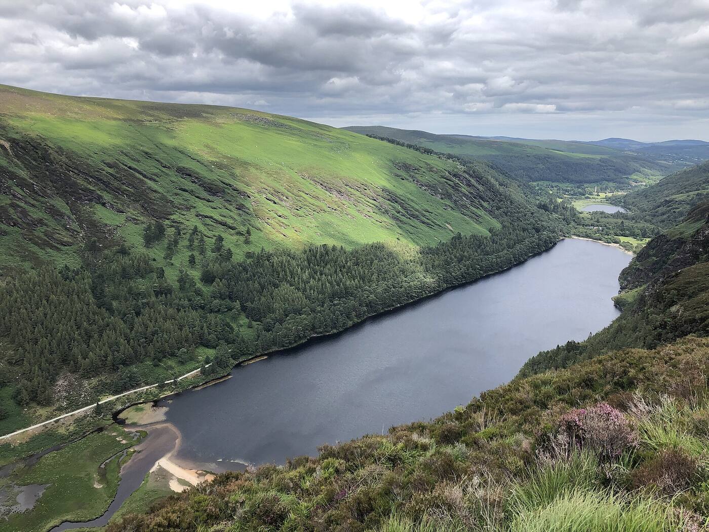 Glendalough valley and lakes in the Wicklow Mountains