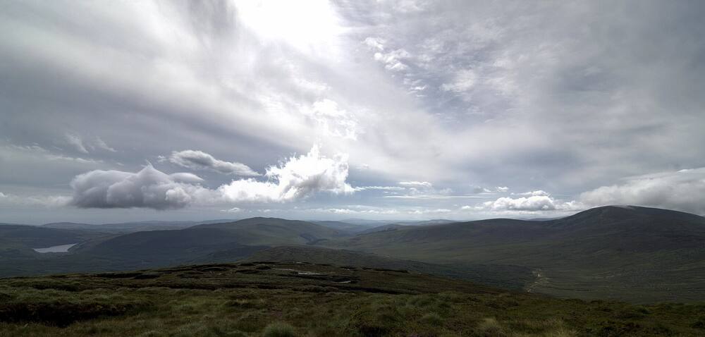 Panorama of Lough Dan, Scarr and Tonelagee in Wicklow